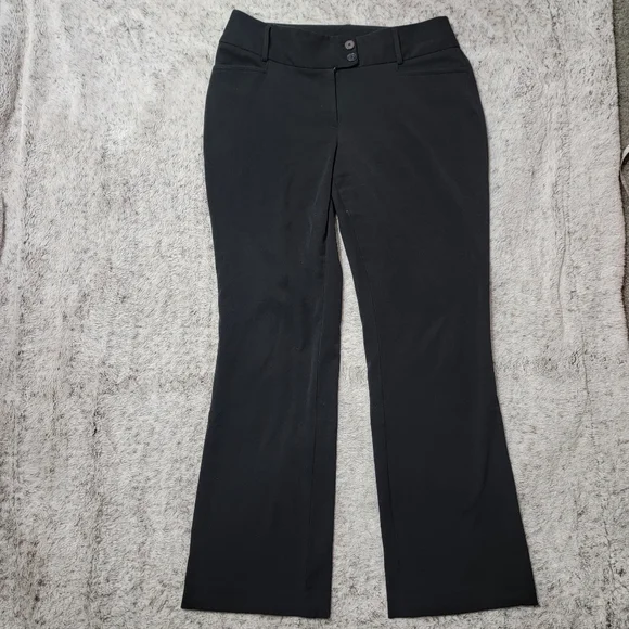 green emerald velvet dress Petite Rafaella Bootcut Curvy Fit Dress Pants Black main image 0